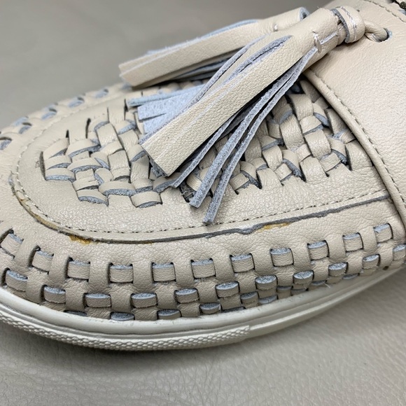 J/Slides Carissa Nude Leather Tasseled Mule Slip On​​​​ - Picture 4 of 7